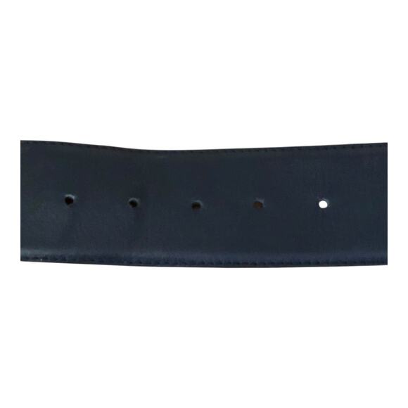 Charter Club Belt Genuine Black Leather Gold Tone Prong Women's Size Large - Picture 11 of 13